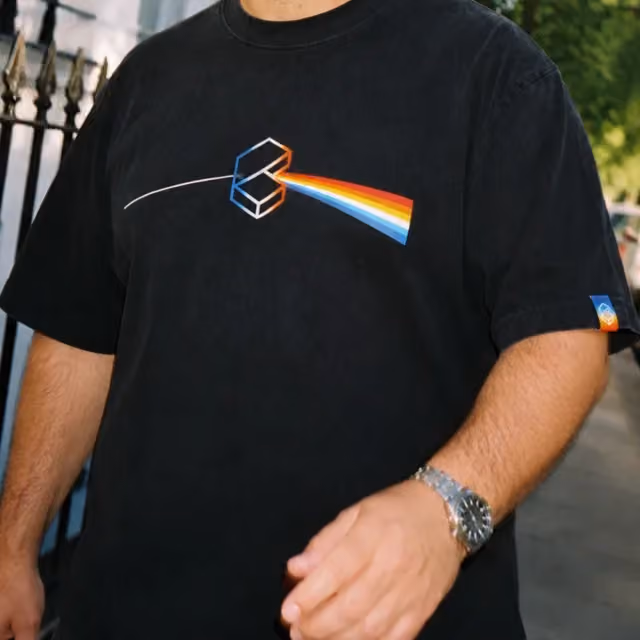 Prism graphic tee produced by Captured