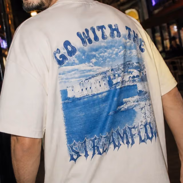 Go With The Streamflow washed tee produced by Captured